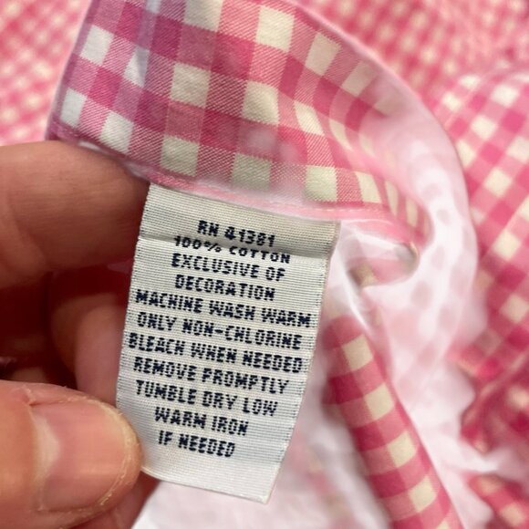 Ralph Lauren pink & white chekered print long sleeve button down mens size XL - Picture 3 of 3